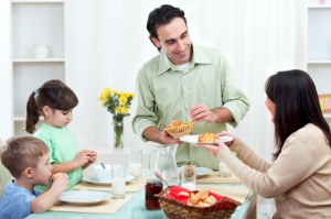 Eating meals at the table is an important way to prevent overeating and subsequent obesity.